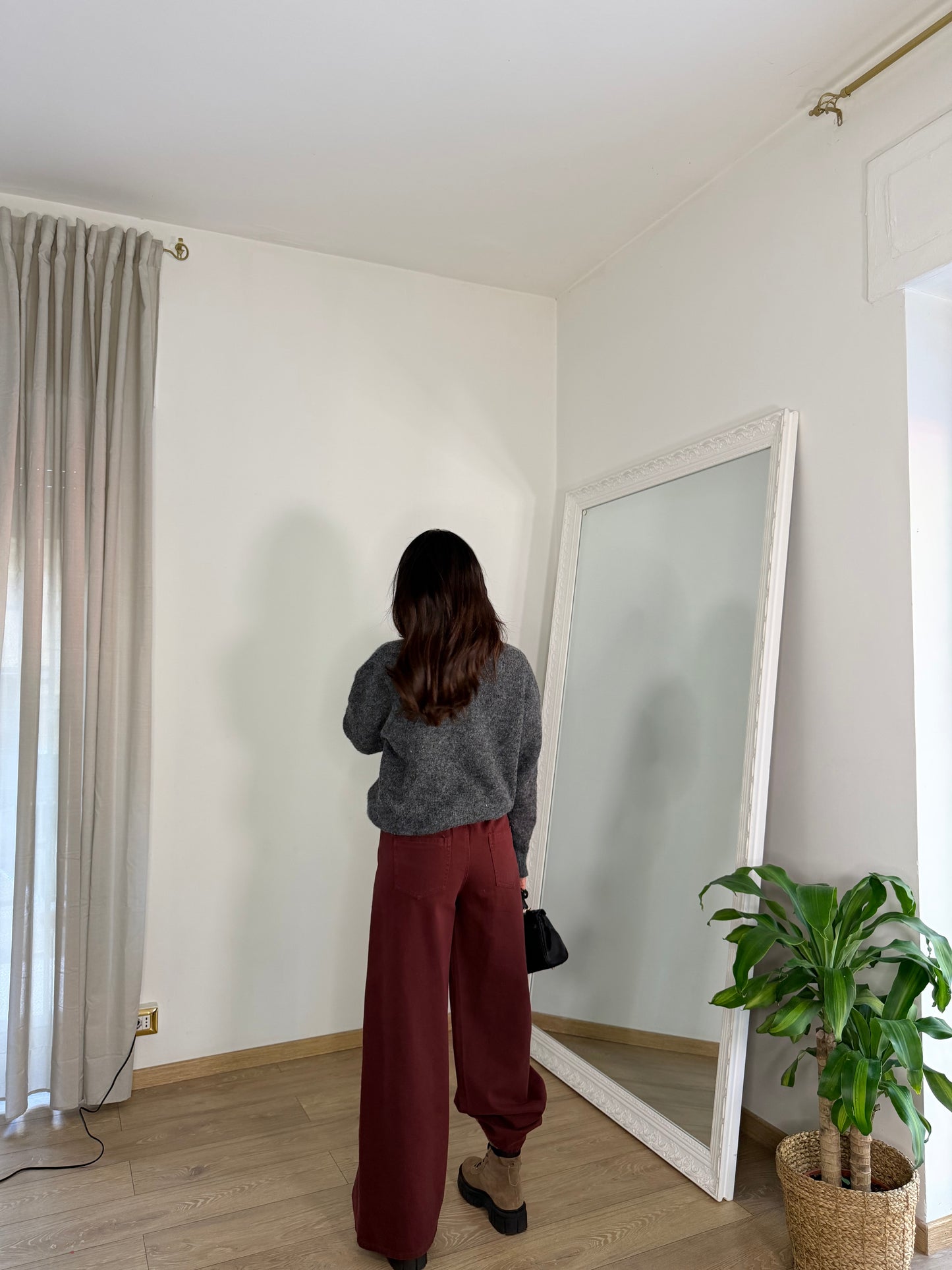 Jeans jumbo bordeaux