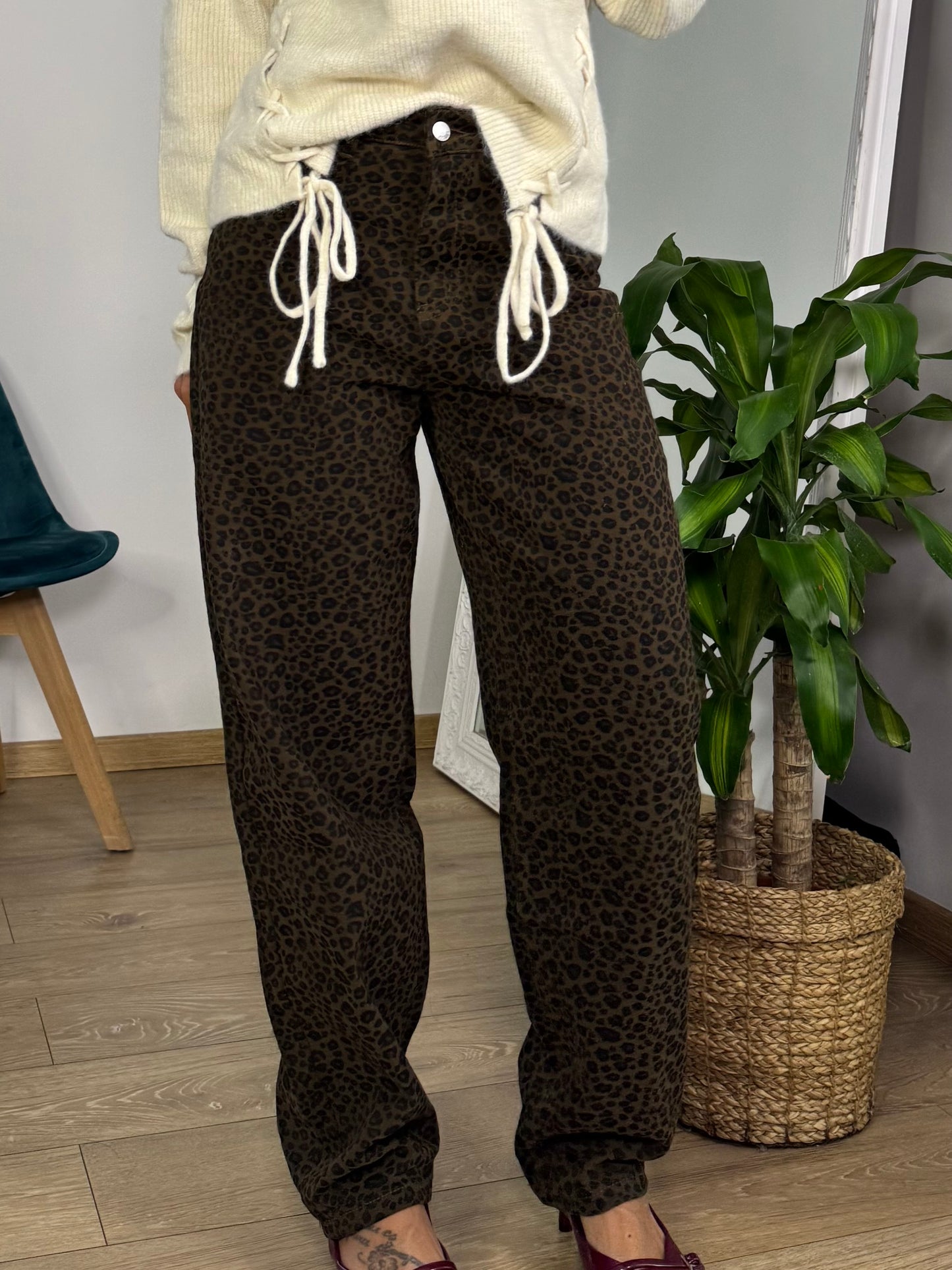 Jeans MomFit animalier