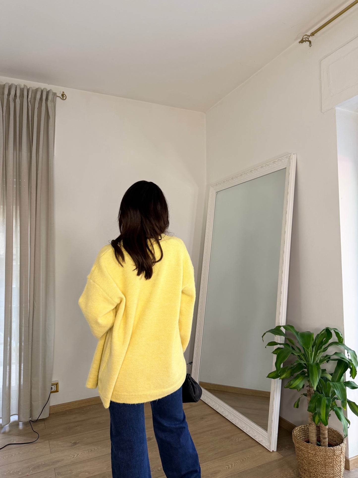 Top e cardigan Venice giallo