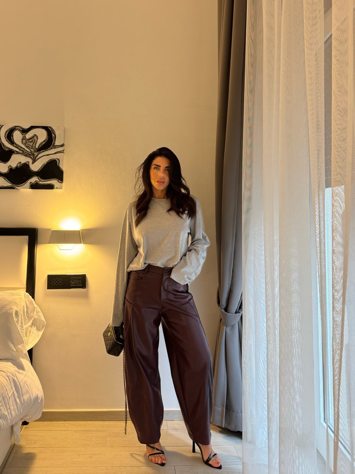 Pantaloni ecopelle Horizon (2 colori)