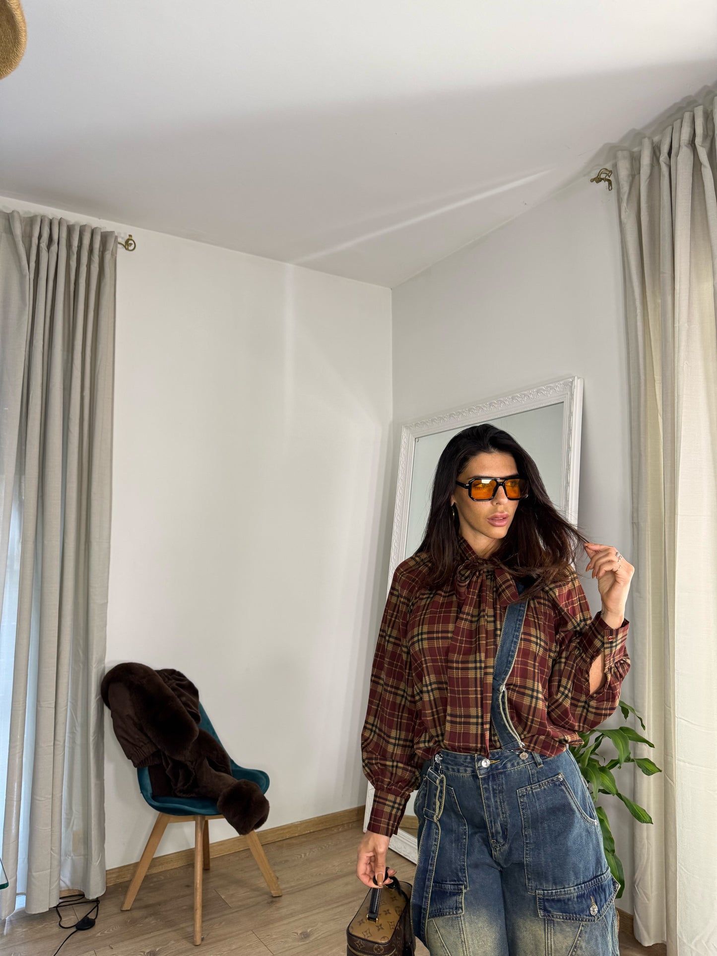 Camicia fiocco tartan