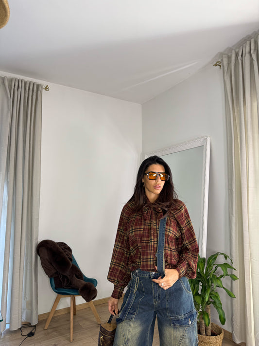 Camicia fiocco tartan
