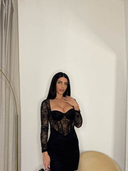 DRESS Beatrice pizzo (2 colori)
