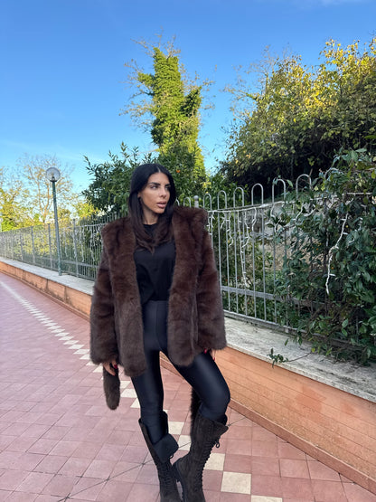 Ecopelliccia Courmayeur chocolate