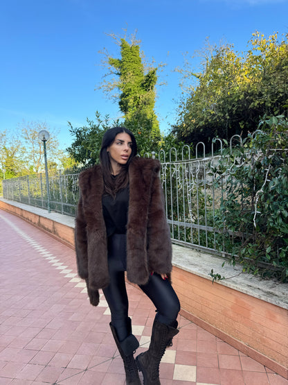 Ecopelliccia Courmayeur chocolate