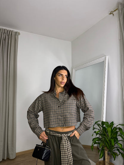 Camicia crop spalline (2 colori)