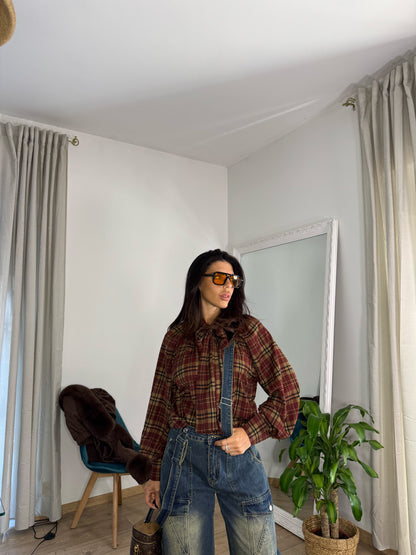 Camicia fiocco tartan