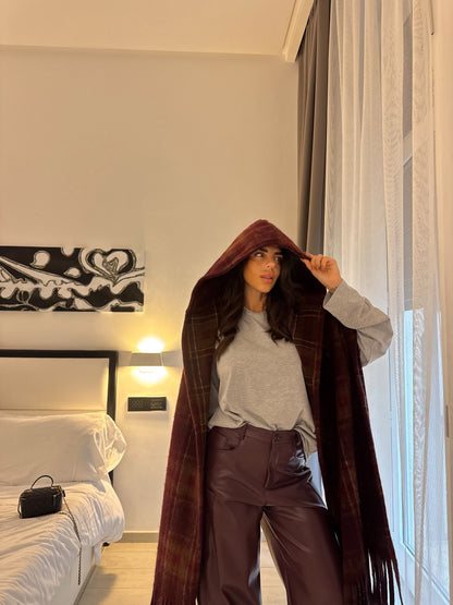 Sciarpa con cappuccio tartan by lumina