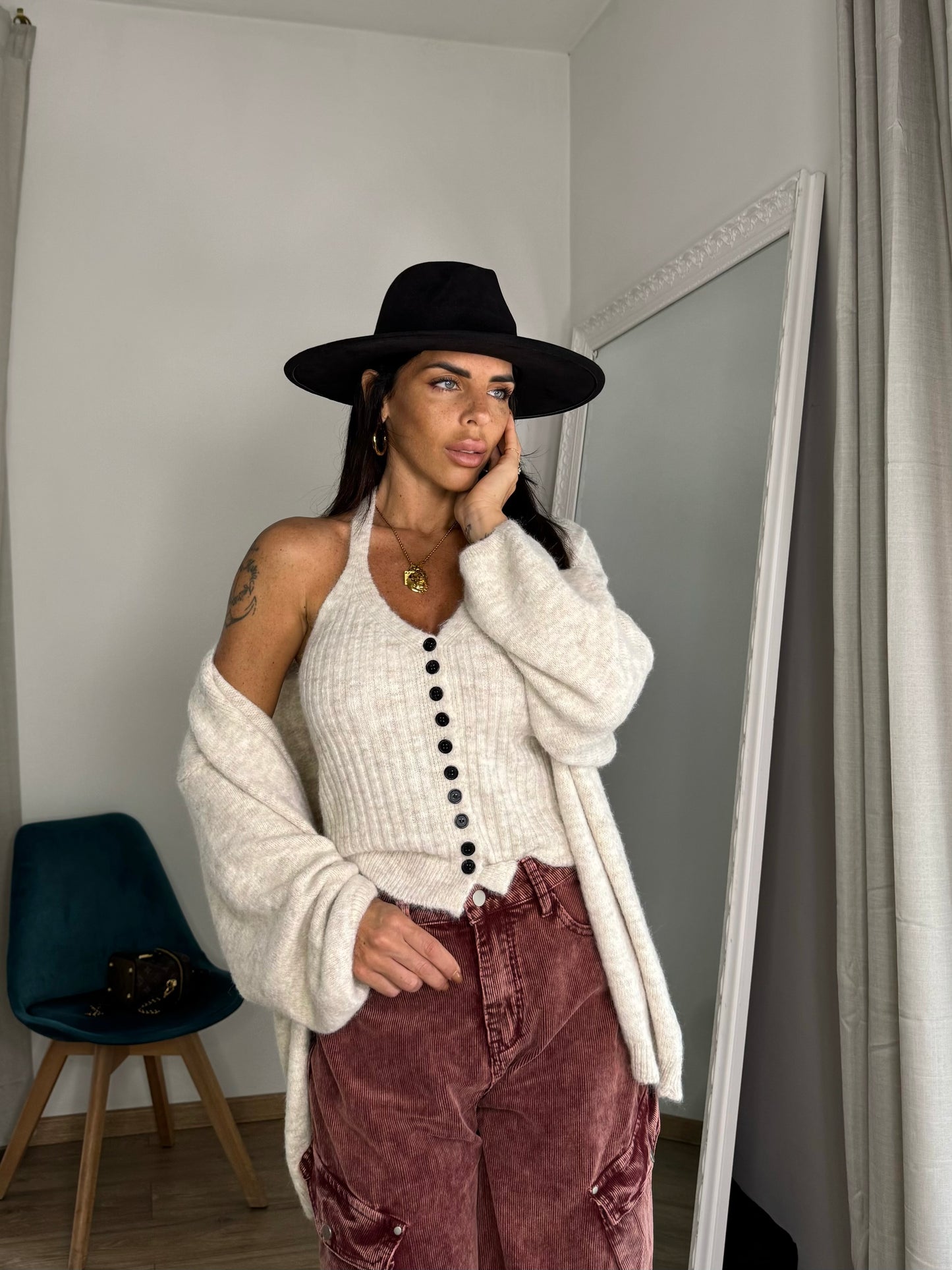 Cardigan e top Venice White